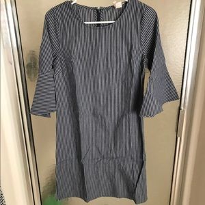 J Crew Chambray Stripe Dress Size 0
